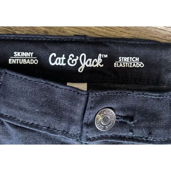 Cat & Jack Black Jeans 16 Skinny Stretch Adjustable Waist New - Picture 3 of 7